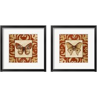 Framed 'Moroccan Butterfly 2 Piece Framed Art Print Set' border=