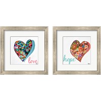 Framed Hearts of Love & Hope 2 Piece Framed Art Print Set