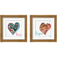 Framed Hearts of Love & Hope 2 Piece Framed Art Print Set