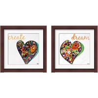 Framed 'Expressive Heart 2 Piece Framed Art Print Set' border=