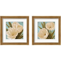 Framed Morning Tulips on Blue 2 Piece Framed Art Print Set