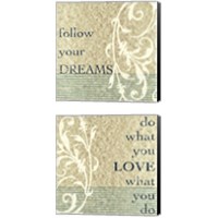 Framed Do What You Love 2 Piece Canvas Print Set