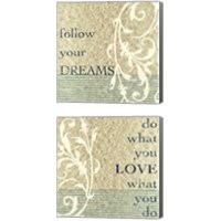 Framed Do What You Love 2 Piece Canvas Print Set