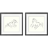 Framed Line Horse 2 Piece Framed Art Print Set
