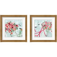 Framed 'Holiday Ride 2 Piece Framed Art Print Set' border=