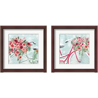 Framed 'Holiday Ride 2 Piece Framed Art Print Set' border=