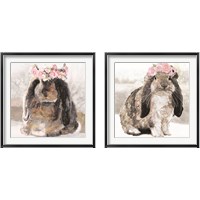 Framed 'Bunny Olivia 2 Piece Framed Art Print Set' border=