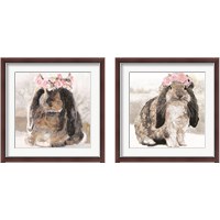Framed 'Bunny Olivia 2 Piece Framed Art Print Set' border=