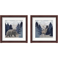 Framed Blue Cliff Mountains 2 Piece Framed Art Print Set