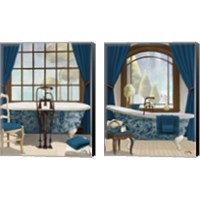 Framed 'Blue View 2 Piece Canvas Print Set' border=