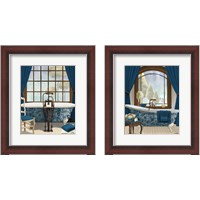 Framed 'Blue View 2 Piece Framed Art Print Set' border=