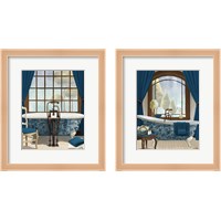 Framed 'Blue View 2 Piece Framed Art Print Set' border=