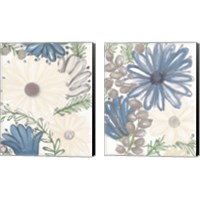 Framed 'Hidden Floral 2 Piece Canvas Print Set' border=