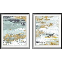 Framed Gold Magic Vertica Abstract 2 Piece Framed Art Print Set