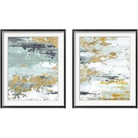 Framed Gold Magic Vertica Abstract 2 Piece Framed Art Print Set