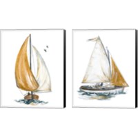 Framed 'Gold Sail 2 Piece Canvas Print Set' border=