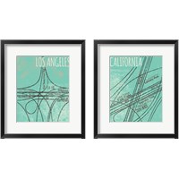 Framed 'California Roads 2 Piece Framed Art Print Set' border=