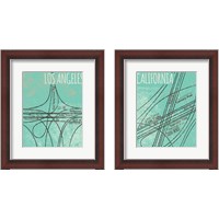 Framed 'California Roads 2 Piece Framed Art Print Set' border=