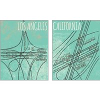 Framed 'California Roads 2 Piece Art Print Set' border=