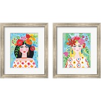Framed 'Boho Girl 2 Piece Framed Art Print Set' border=