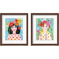 Framed 'Boho Girl 2 Piece Framed Art Print Set' border=