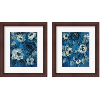 Framed Loose Flowers on Blue 2 Piece Framed Art Print Set