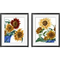 Framed 'China Sunflowers 2 Piece Framed Art Print Set' border=