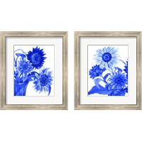 Framed China Sunflowers blue 2 Piece Framed Art Print Set