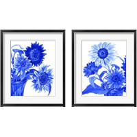 Framed China Sunflowers blue 2 Piece Framed Art Print Set