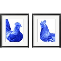 Framed Blue Rooster 2 Piece Framed Art Print Set