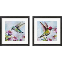Framed Hummingbird  Florals 2 Piece Framed Art Print Set