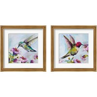 Framed Hummingbird  Florals 2 Piece Framed Art Print Set