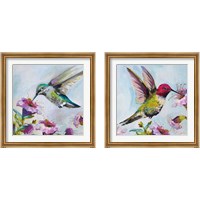 Framed Hummingbird  Florals 2 Piece Framed Art Print Set