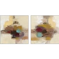 Framed 'Morello Cherry Abstract 2 Piece Art Print Set' border=