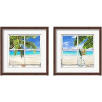 Framed 'Horizon Tropical 2 Piece Framed Art Print Set' border=
