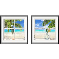 Framed 'Horizon Tropical 2 Piece Framed Art Print Set' border=