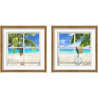 Framed 'Horizon Tropical 2 Piece Framed Art Print Set' border=