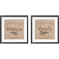 Framed Winter Beauty & Frosty Blessings 2 Piece Framed Art Print Set