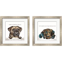 Framed Dog Lover 2 Piece Framed Art Print Set