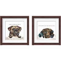 Framed 'Dog Lover 2 Piece Framed Art Print Set' border=