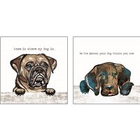 Framed 'Dog Lover 2 Piece Art Print Set' border=