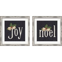 Framed 'Joy & Noel 2 Piece Framed Art Print Set' border=