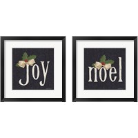 Framed 'Joy & Noel 2 Piece Framed Art Print Set' border=