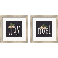Framed 'Joy & Noel 2 Piece Framed Art Print Set' border=