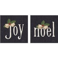 Framed 'Joy & Noel 2 Piece Art Print Set' border=
