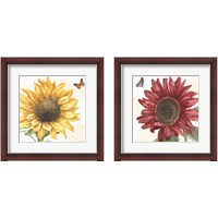 Framed 'Sunflower Splendor 2 Piece Framed Art Print Set' border=