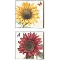 Framed 'Sunflower Splendor 2 Piece Canvas Print Set' border=