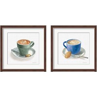Framed 'Wake Up Coffee 2 Piece Framed Art Print Set' border=