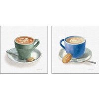 Framed 'Wake Up Coffee 2 Piece Art Print Set' border=