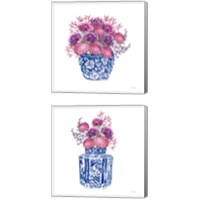 Framed 'Chinoiserie Style 2 Piece Canvas Print Set' border=